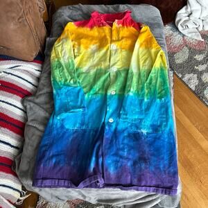 Fashion seal healthcare doctors coat tye dye size medium